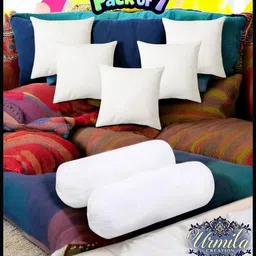 urmila creation 2 Bolester 5 Cushion Microfibre Stripes Bolster Pack of 7-picture-16