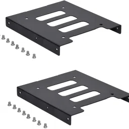 Paruht (2 PCS) 2.5" to 3.5" Bay SSD/HDD Hard Disk Metal Mounting Tray 2.5 inch Internal Hard Drive 2.5" and 3.5" Bay - Pack of 2-10