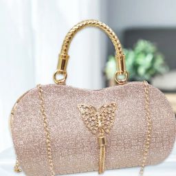 Pink Women Sling Bag Peach Party Wear Clutch / Sling Bag for Girls / Women - Small Size-image-52