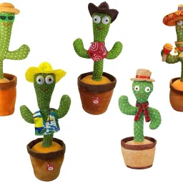 seashot Dancing Cactus Talking Plush Toy with Wriggle & Singing Recording Repeat image 4