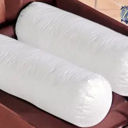 Round Microfibre Solid Bolster Pack of 2-image-66