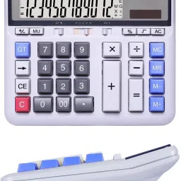 Large Display Portable Desktop Calculator Charging by Solar Panel 12-Digit Display 4.3 Inches Screen Basic Calculator-image-43