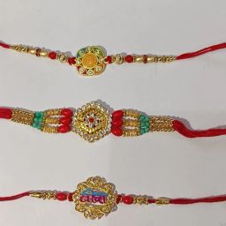 newlookrakhi Designer RAKHI-10001 Mauli Thread Rakhi Set image 5