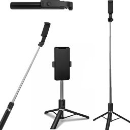 K K CREATOR 3 in 1 selfie stick with tripod stand for photo and video | expendable and foldable Bluetooth Selfie Stick-image-38