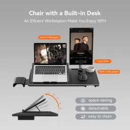 drogo Ergonomic Office & Computer chair with Lumbar Support, 4D Armrest, Recline, Tray Mesh Office Executive Chair image 2