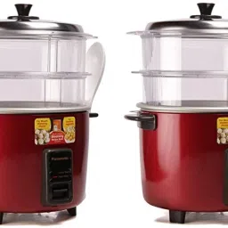 SR-WA18H (SS) Red Pack of 2 Food Steamer, Rice Cooker-image-44