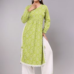 Shedika Bandhani Printed Straight Kurta With Palazzos-image-90