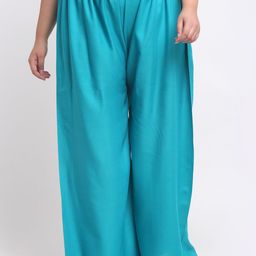 Trend Level Plus Size Flared Ethnic Palazzos-17