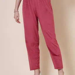 Clora Creation Women Straight Fit High-Rise Velvet Trouser-image-92