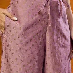 KALINI Floral Embroidered Regular Sequinned Kurta with Palazzos & With Dupatta image 4