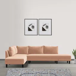 febonic Ira Fabric 6 Seater Sofa Cum Bed RHS In Cosmic Beige Colour-picture-24