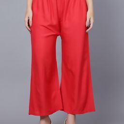 Trendzmy Women Flared Plain Slip-On Palazzos-image-56
