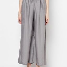 Purple State Women Flared Palazzos-image-10