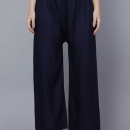 Trendzmy Women Flared Plain Slip-On Palazzos-image-68