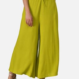 Purple State Women Flared Cotton Palazzos-image-45