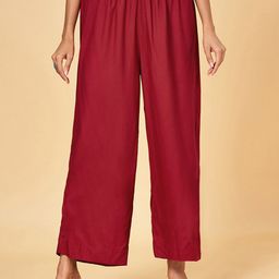 RANGMANCH BY PANTALOONS Mid-Rise Flared Palazzos-image-89