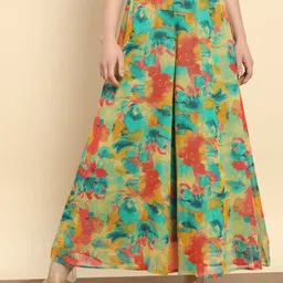Trend Arrest Women Printed Flared Palazzos-image-24