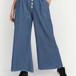 AngelFab Women Denim Palazzos-picture-35