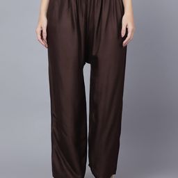 Trendzmy Women Flared Plain Slip-On Palazzos-image-58