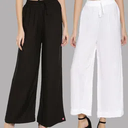 TWIN BIRDS Women Pack of 2 Wide Leg Palazzos-picture-57