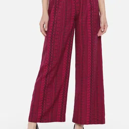 BAESD Aztec Printed Straight Fit Palazzos-image-99