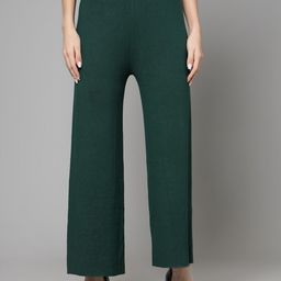 Mafadeny Women Flared Knitted Trousers-image-29