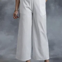 Libas Wide Leg Cotton Palazzos-image-80
