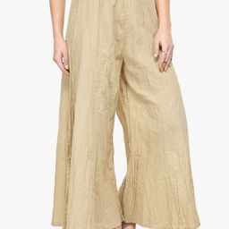 Varanga Women Flared Cotton Palazzos-image-5