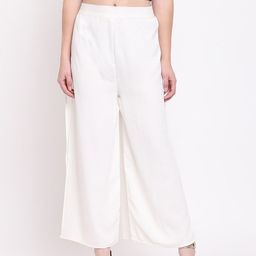 RIVI Women Off White Palazzos-image-12