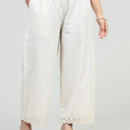 COTTON CULTURE Women Knitted Ethnic Palazzos-image-36