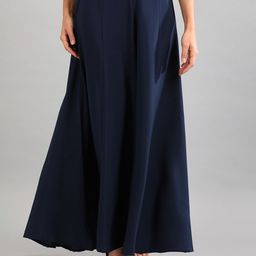 AURELIA Women Blue Flared Ethnic Palazzos-image-52