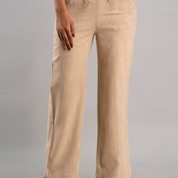 MAUKA Women Cream-Coloured Palazzos-picture-32