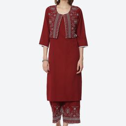Rangriti Women Ethnic Motifs Print Kura With Palazzo-54