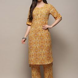 Biba Floral Printed Kurta With Palazzos-picture-21