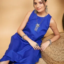 InWeave Asymmetric Regular A-Line Kurta with Palazzos image 4