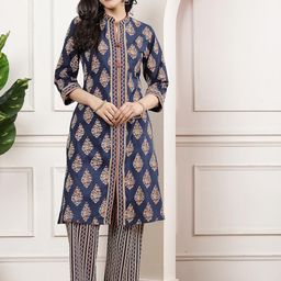 Nayam By Lakshita Floral Printed Regular Kurta with Palazzos & Dupatta-picture-7