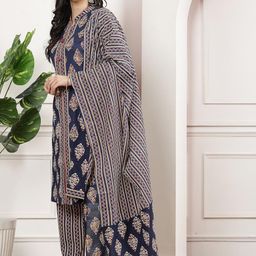 Nayam By Lakshita Floral Printed Regular Kurta with Palazzos & Dupatta image 2
