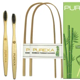 Bamboo Charcoal Toothbrush With Bamboo Tongue Cleaner Extra Soft Toothbrush-image-35