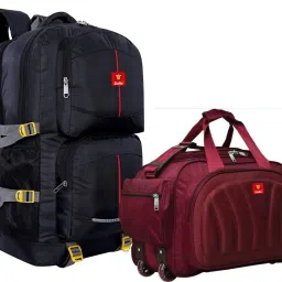 Rucksack Backpack and Duffel Bag With Wheels Combo Pack of 2 For men and women Rucksack- 40 L-image-96