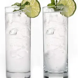 (Pack of 2) Crystal Cut Water Glasses Transparent Long Glass | Highball Glasses Glass Set Water/Juice Glass-23