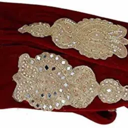 Art Silk Self Design Maroon Men Dupatta-43