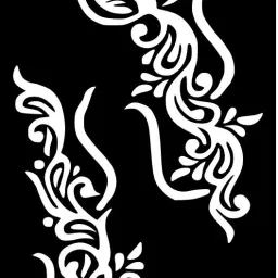 Beautiful Edge Mehndi Stencil Stickers for Clean Application-23