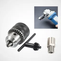 DCHAD05 Drill Bits Drill Chuck for Angle Grinder and Drill Machine With Converter Nut Adaptor Key Set Female 1/2" 20 Unf 13mm-1