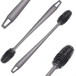 Cleaning Brush with TPR Made Flexible Bristles|| Long Handled Silicone Brush-image-49