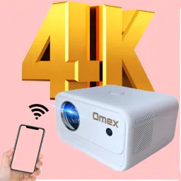 Omex 4K Decoding Android Wifi6 BT 5.0 Short Throw 9000 Lumens (600 Ansi) Dolby (9000 lm / 2 Speaker / Wireless / Remote Controller) Portable Projector-26