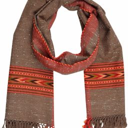Woven Pure Wool Women Brown Stole-image-84
