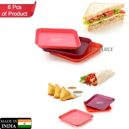 Pack of 6 Plastic Dinner Set-image-2