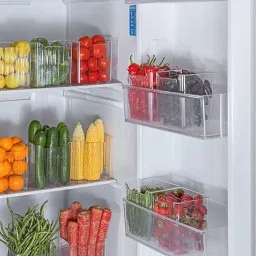 FOOD VEGETABLE FRUIT FRIDGE STORAGE BASKET CONTAINER Organizers Box Freezer Plastic Fruit & Vegetable Basket-image-109