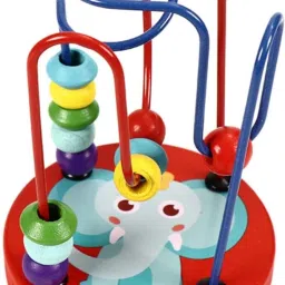 Wooden Bead Maze colorful wire Roller Coaster Educational Circle Toy|Montessori-image-42