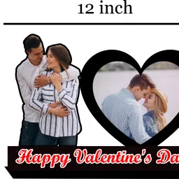 prints club Customized Valentine Cutout table top 1 inch table top frame image 3